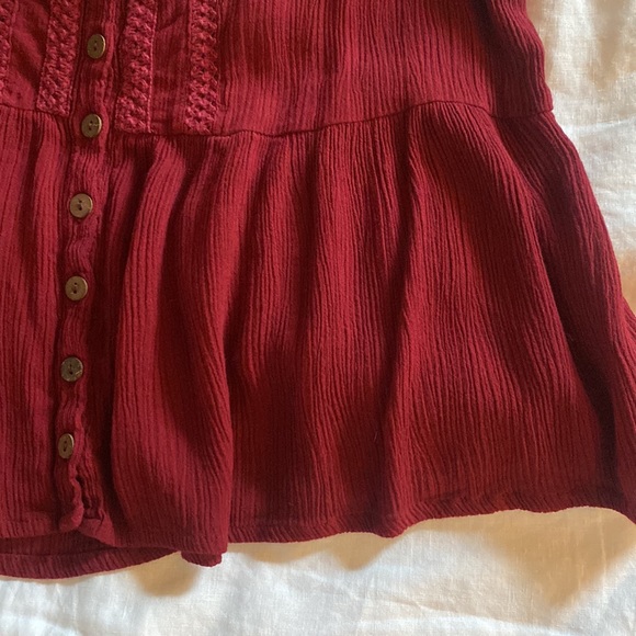 Red cropped boho tank - Picture 4 of 5